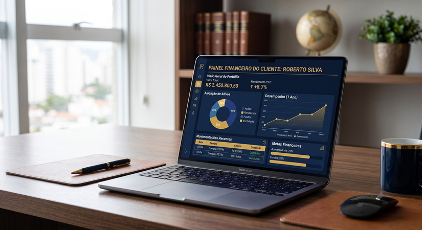 Painel de indicadores financeiros